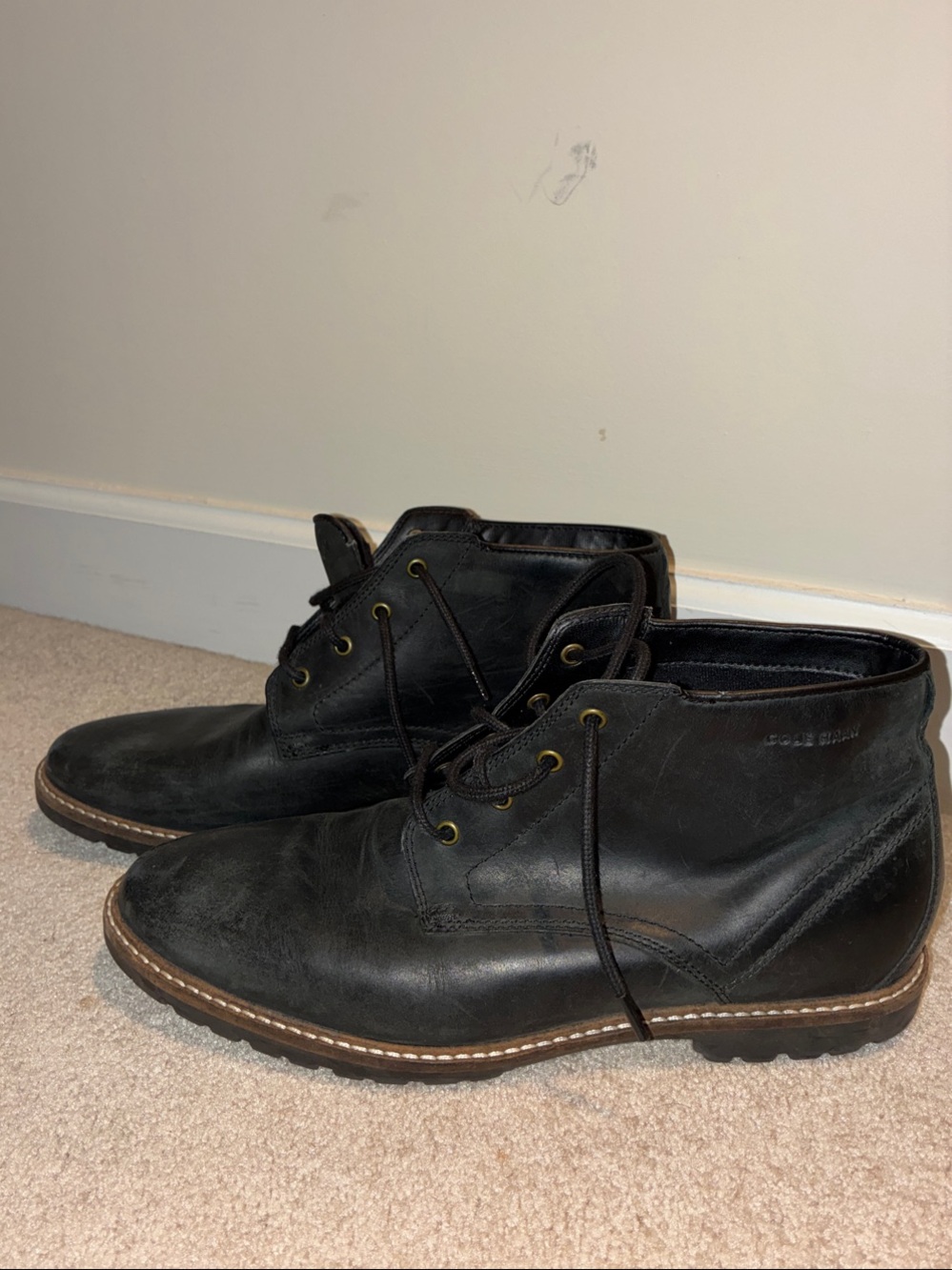 Cole Haan Black Leather Chukka Boots